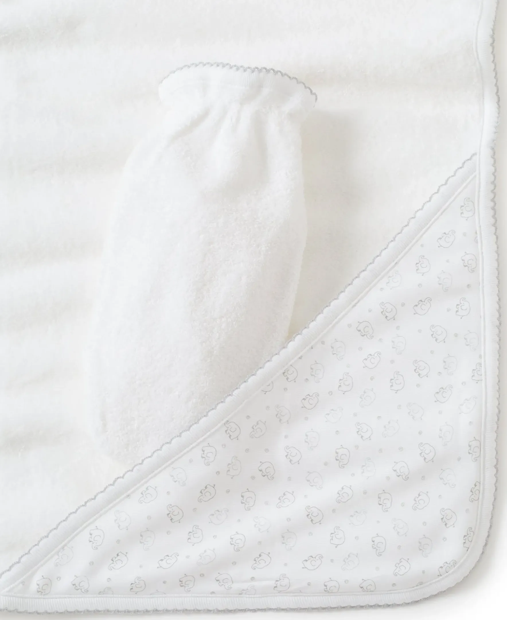 Kissy Kissy Ele-Fun Towel w/ Mitt> Hooded Bath Towels|Classic Collections