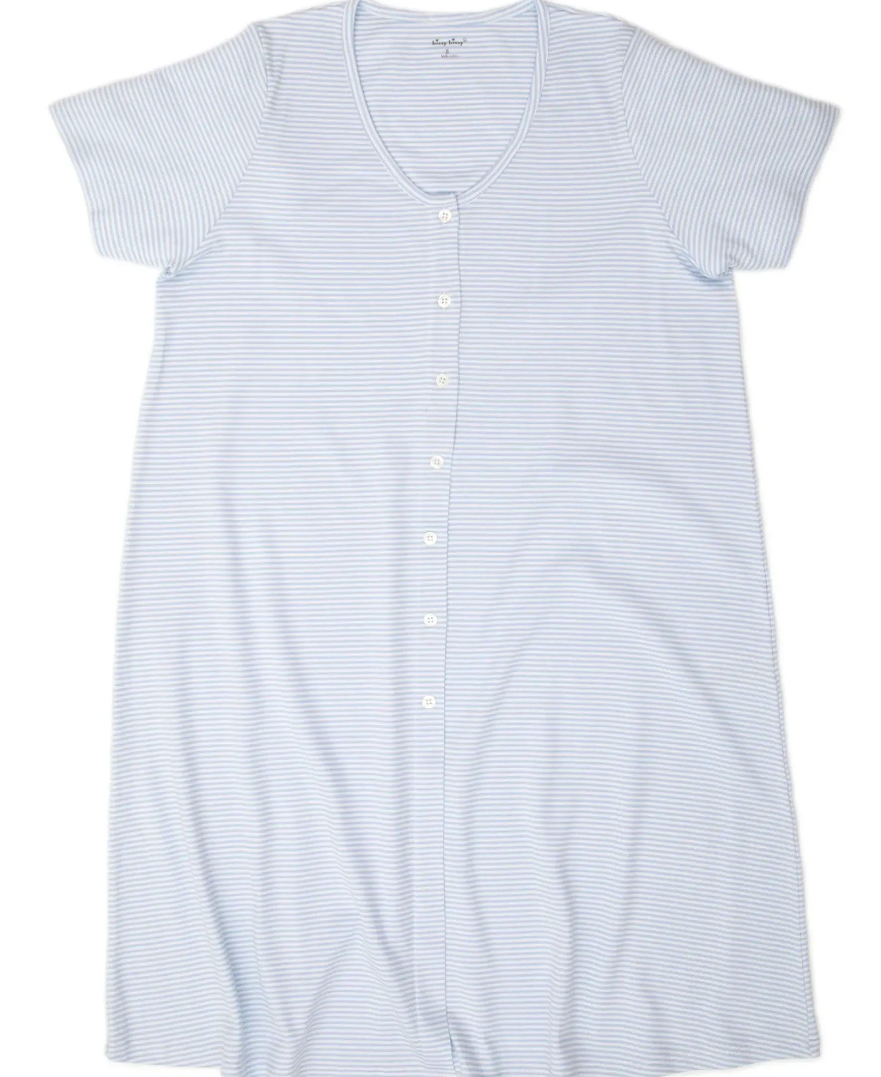 Kissy Kissy Simple Stripes Blue Adult Nightgown> Classic Collections