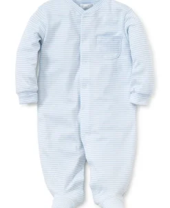 Kissy Kissy Simple Stripes Blue Footie> Footies|Classic Collections
