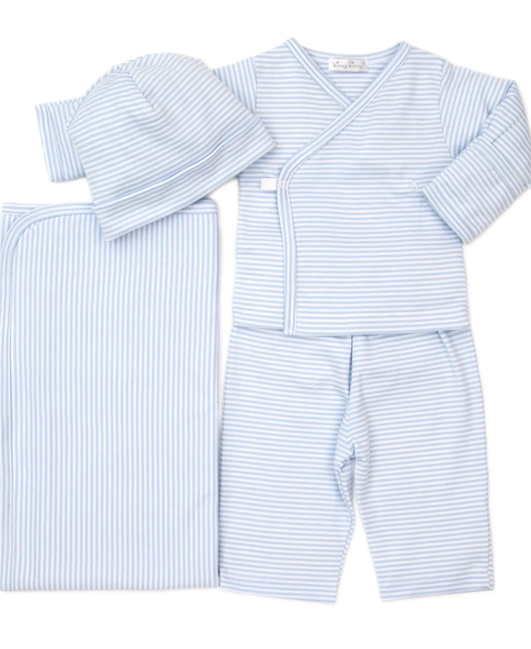 Kissy Kissy Simple Stripes Blue Take Me Home Bundle Set> Classic Collections