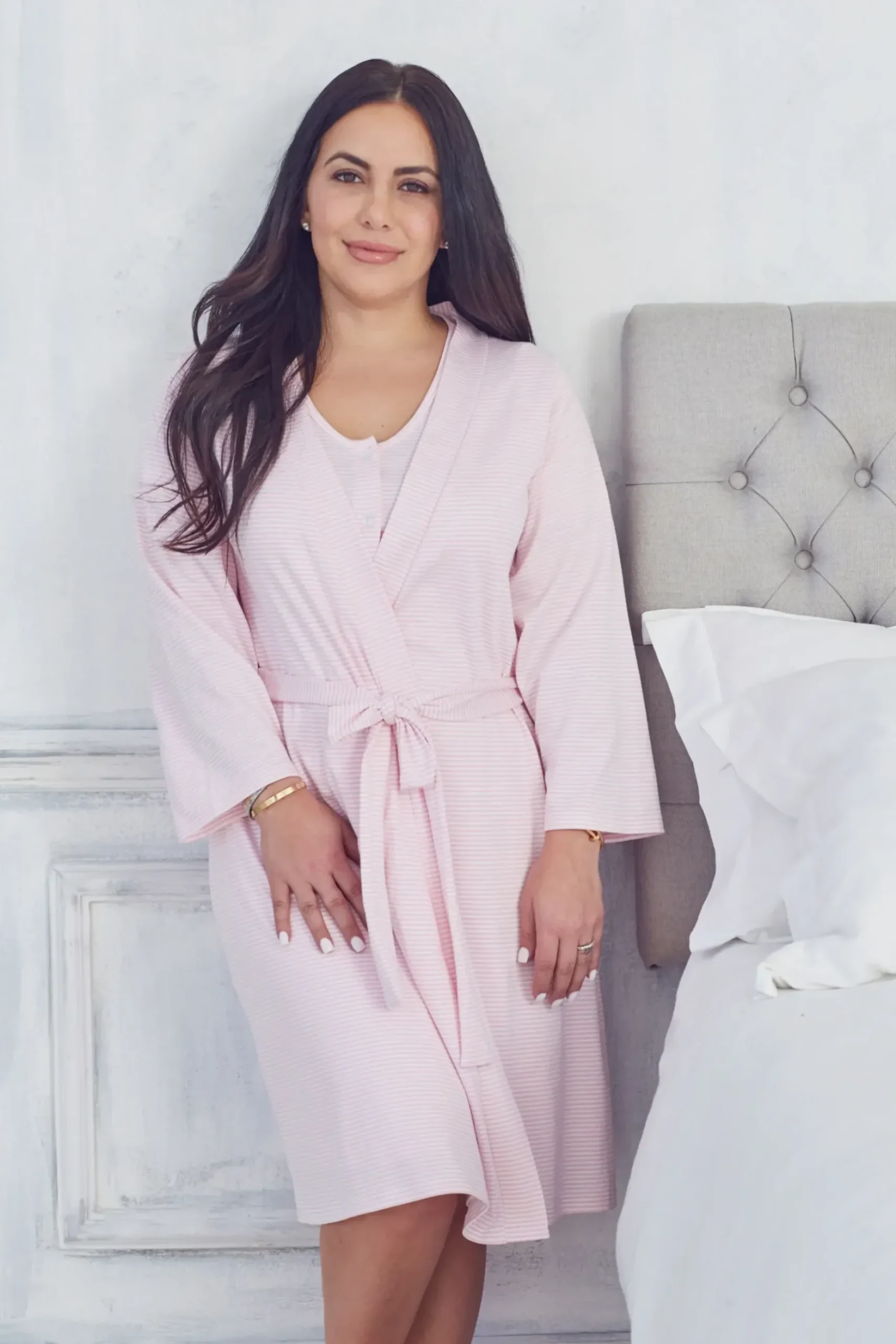 Kissy Kissy Simple Stripes Adult Robe> Classic Collections
