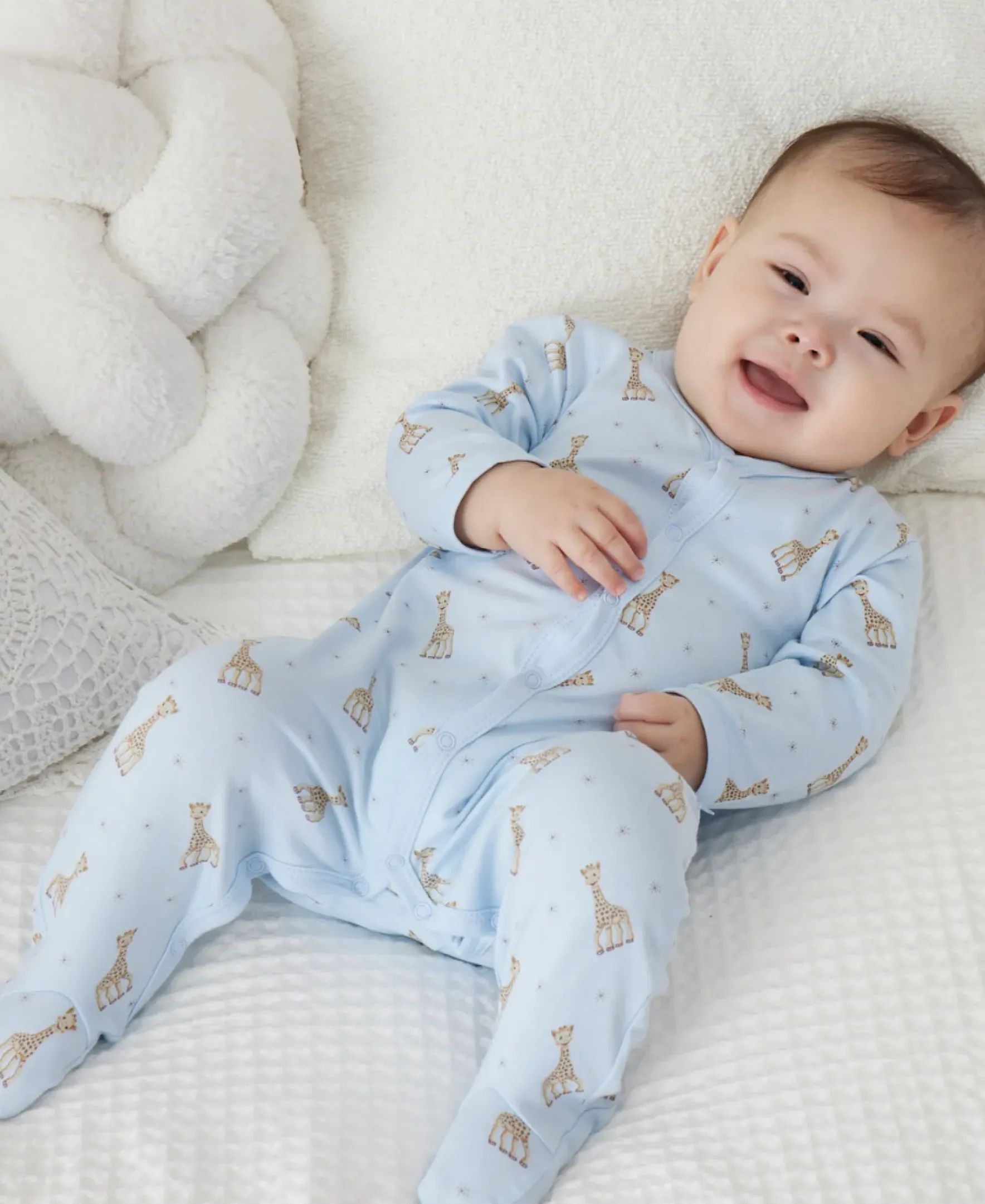 Kissy Kissy Sophie la girafe Blue Print Footie> Footies|Classic Collections