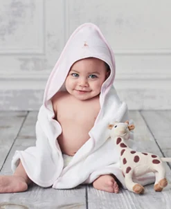 Kissy Kissy Sophie la girafe Pink Hooded Towel & Mitt Set> Hooded Bath Towels|Classic Collections