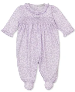 Kissy Kissy Summer Gardens Smocked Footie> Footies|Smocking + Hand Embroidery