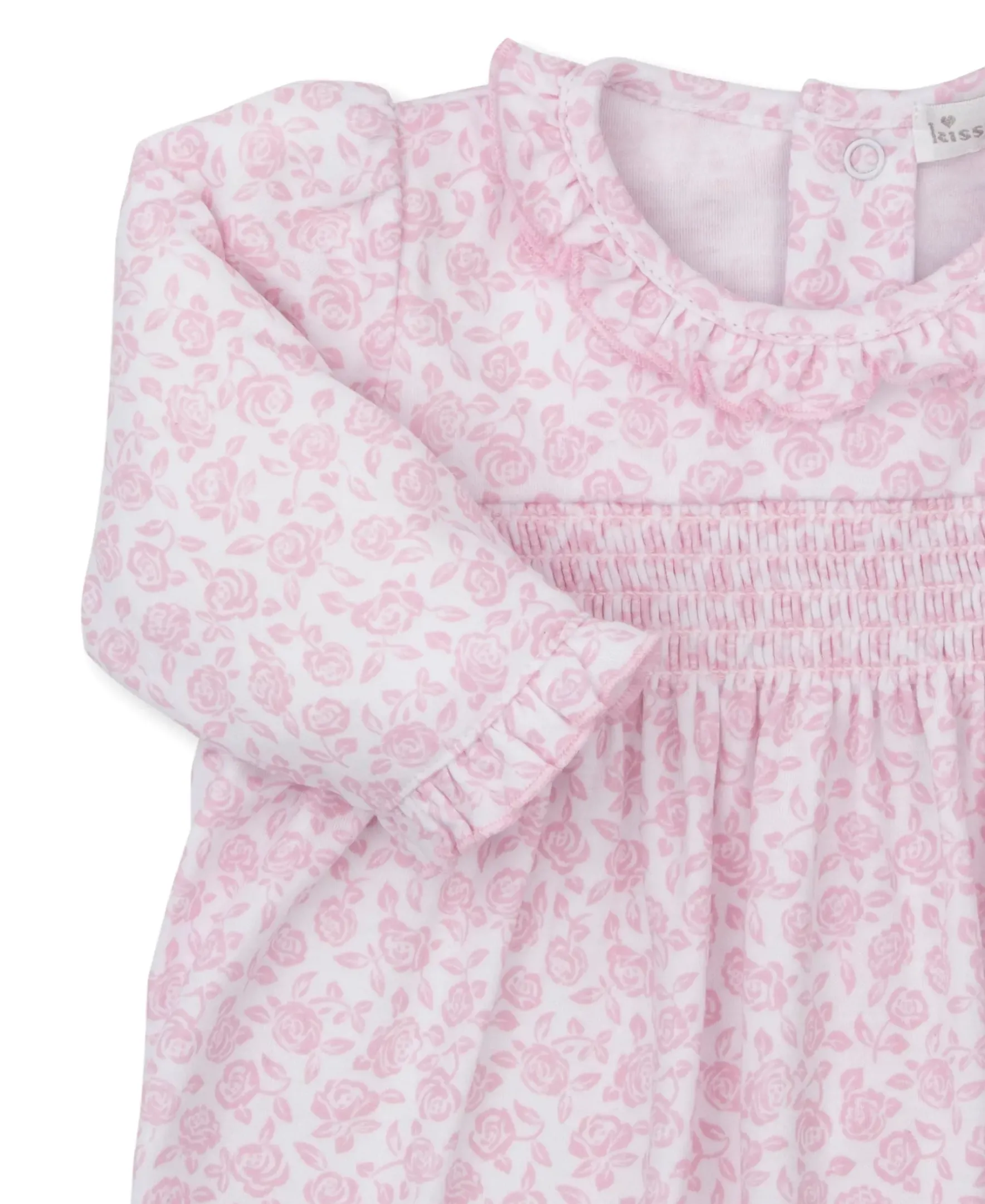 Kissy Kissy Summer Gardens Smocked Footie> Footies|Smocking + Hand Embroidery