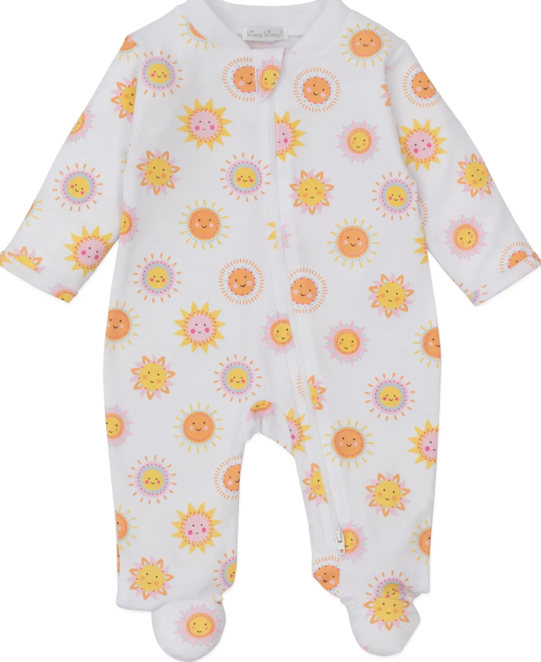 Kissy Kissy Sunshine Abounds Zip Footie> Footies|Pajamas