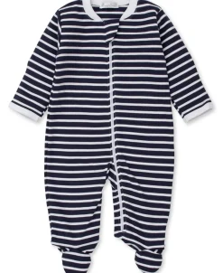 Kissy Kissy Team Stripes Zip Footie> Footies|Pajamas