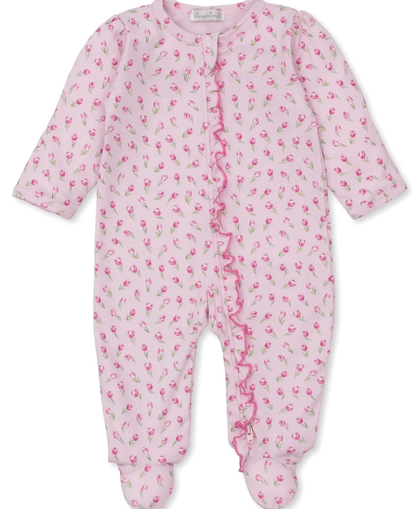 Kissy Kissy Tulip Blossoms Zip Footie> Footies|Pajamas