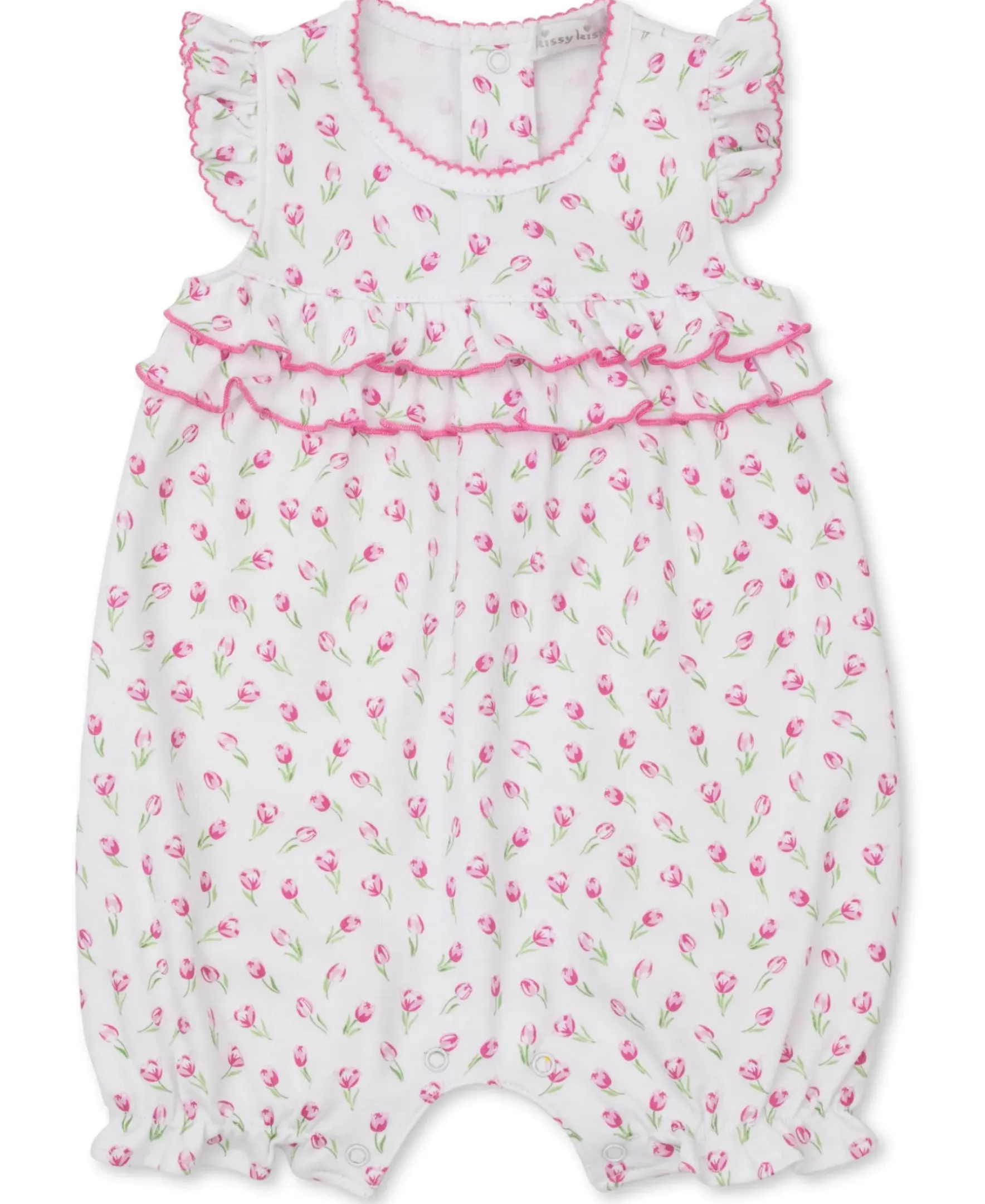 Kissy Kissy Tulip Blossoms Short White Playsuit> Playsuits|White Basics