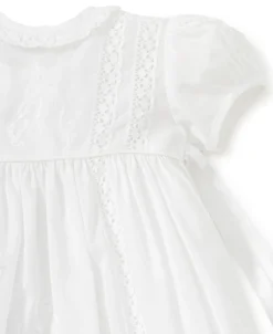 Kissy Kissy Victoria Christening Gown & Hat Set> Hats|Smocking + Hand Embroidery