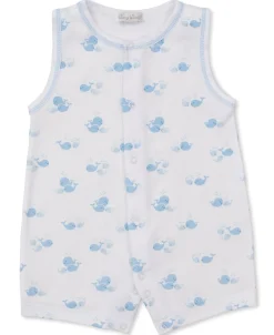 Kissy Kissy Whale Wonder Blue Sleeveless Playsuit> Playsuits|Rompers