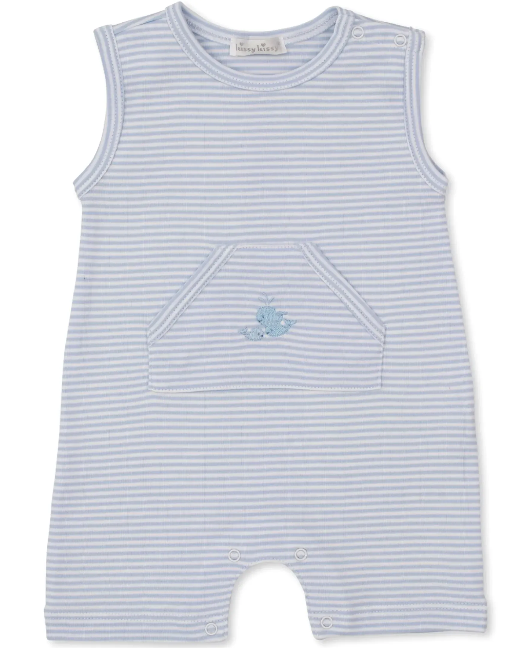 Kissy Kissy Whale Wonder Blue Stripe Sleeveless Playsuit> Playsuits|Rompers