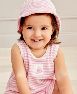 Kissy Kissy Whale Wonder Stripe Terry Sunhat> Hats