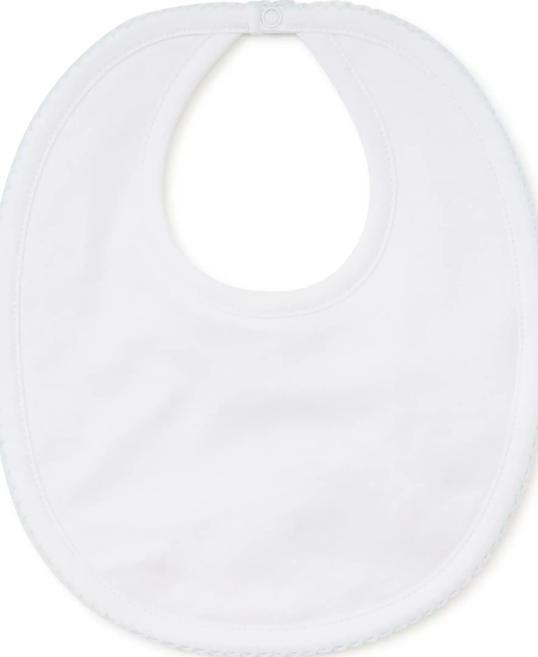 Kissy Kissy White/Blue Kissy Basics Bib> Bibs|White Basics