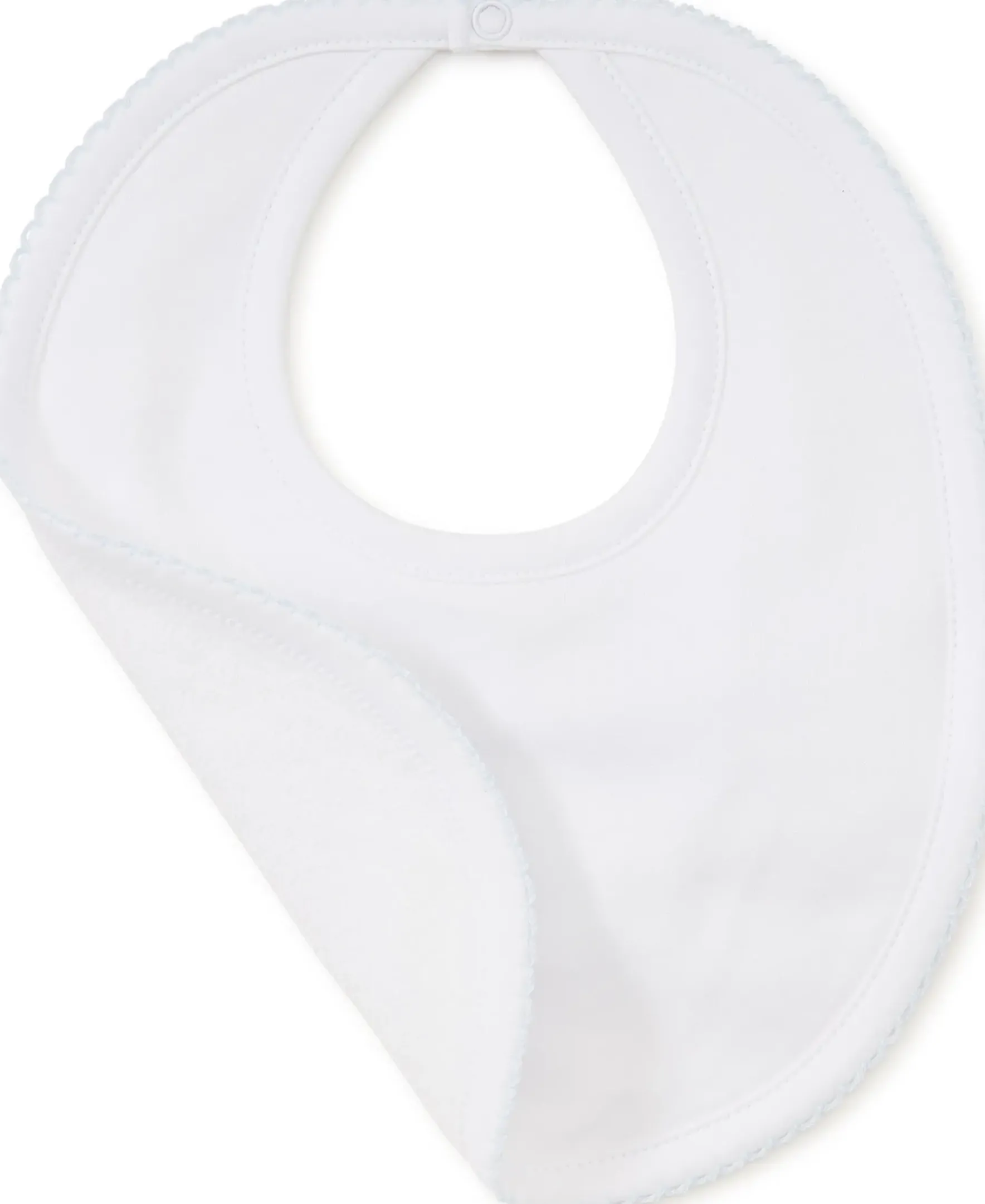 Kissy Kissy White/Blue Kissy Basics Bib> Bibs|White Basics