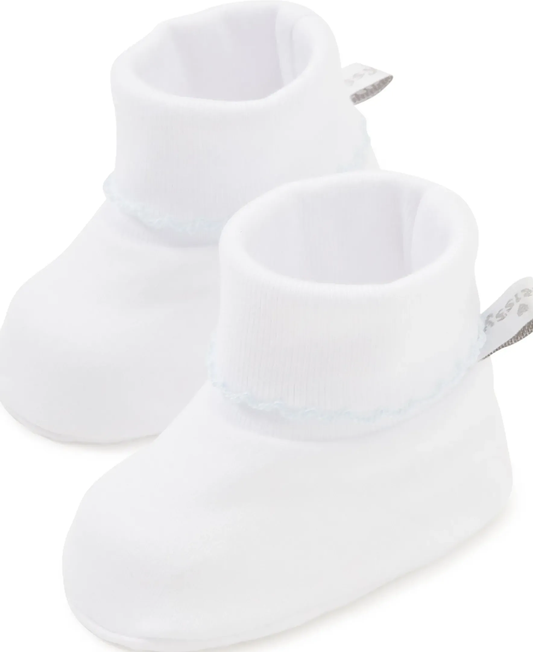 Kissy Kissy White/Blue Kissy Basics Booties> Booties|White Basics