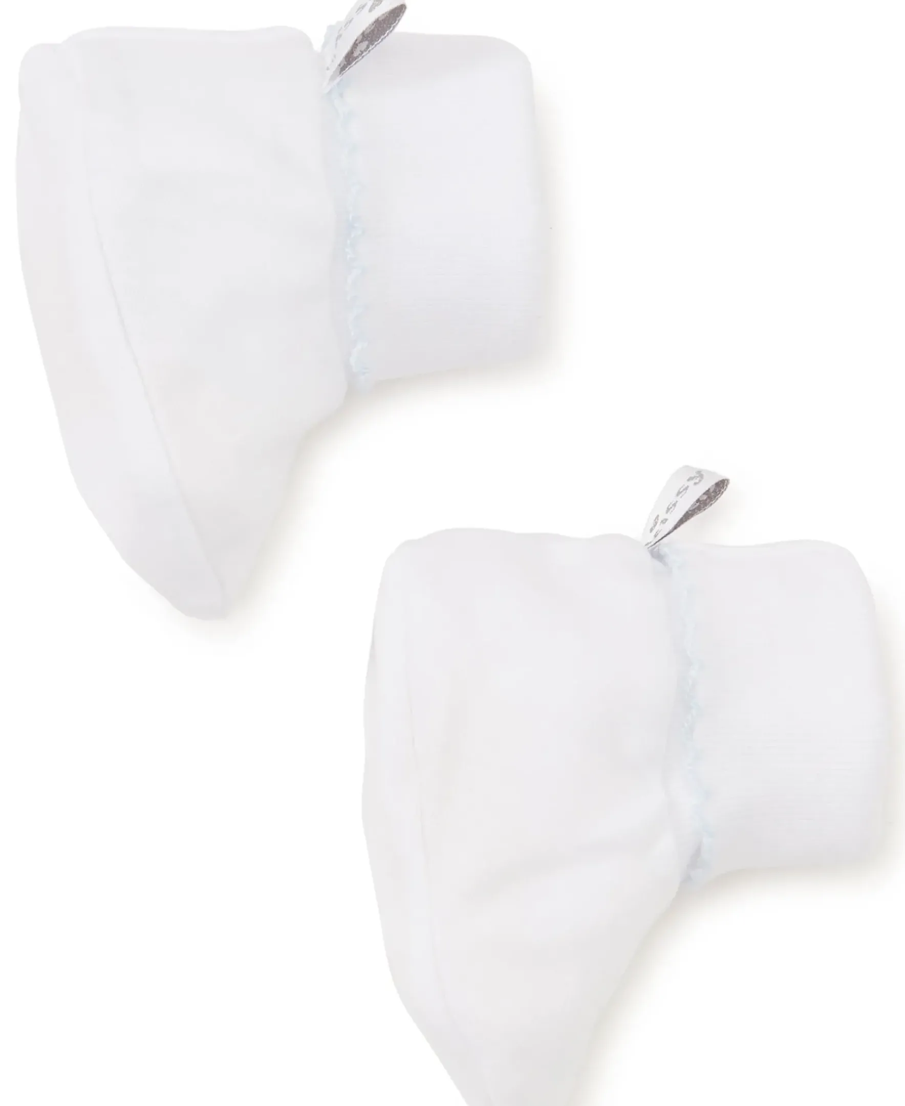 Kissy Kissy White/Blue Kissy Basics Booties> Booties|White Basics