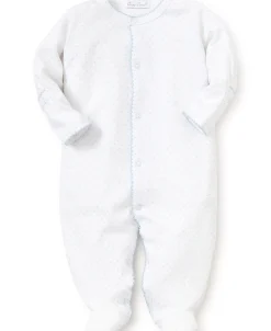 Kissy Kissy White/Blue New Kissy Dots Print Footie> Footies|White Basics
