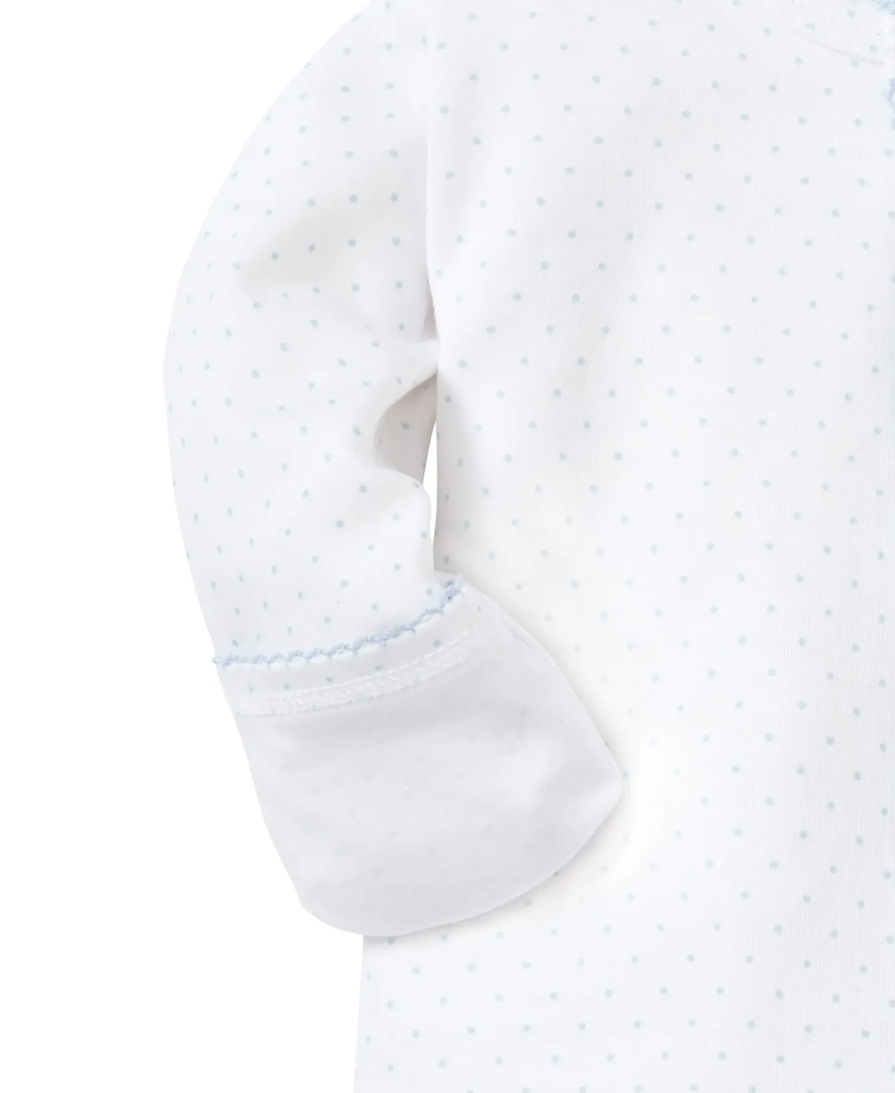 Kissy Kissy White/Blue New Kissy Dots Print Footie> Footies|White Basics
