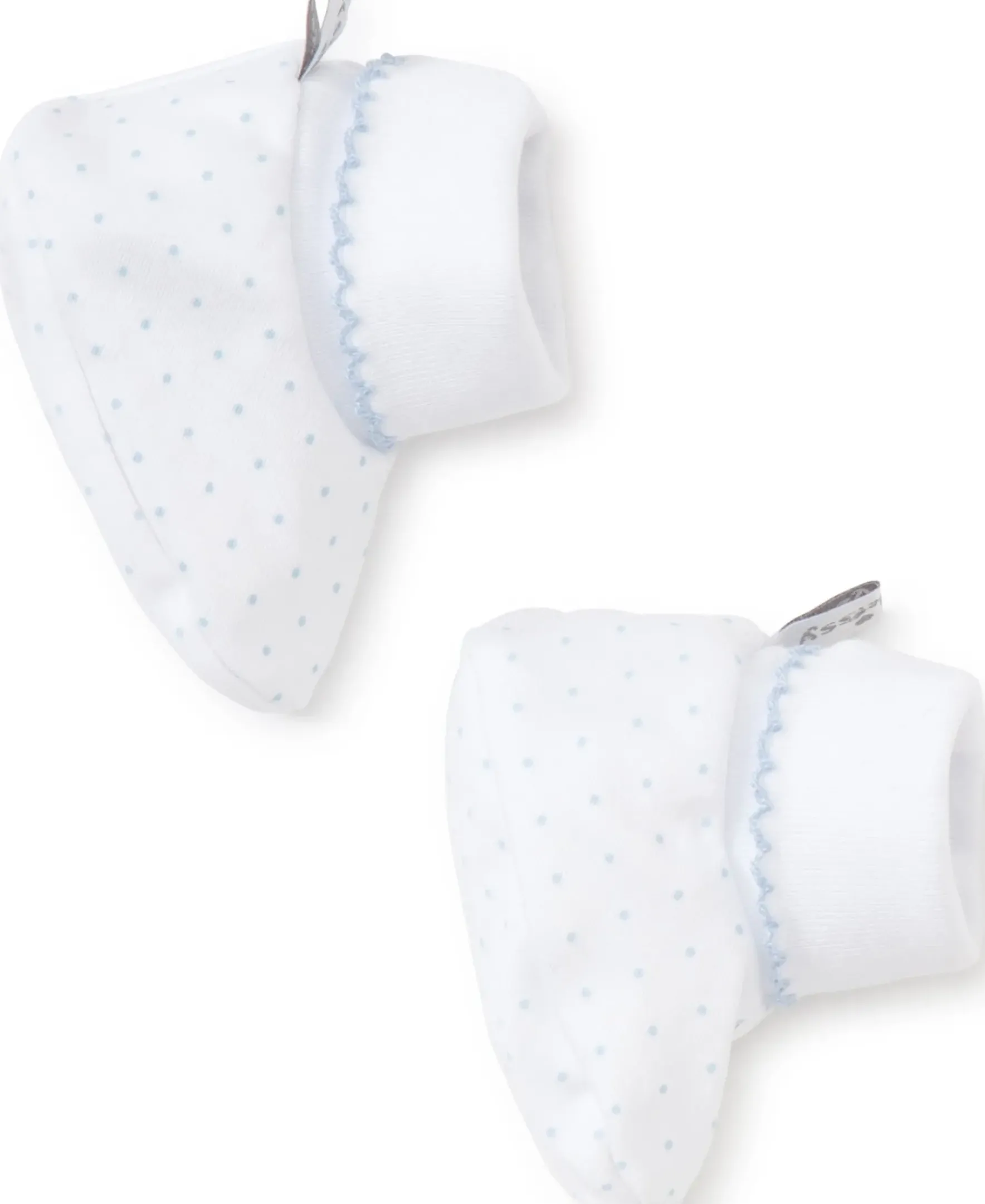 Kissy Kissy White/Blue New Kissy Dots Print Booties> Booties|Classic Collections
