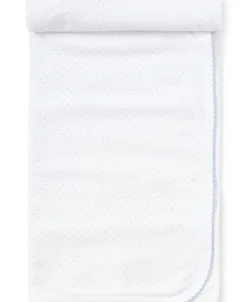 Kissy Kissy White/Blue New Kissy Dots Print Blanket> Blankets|White Basics