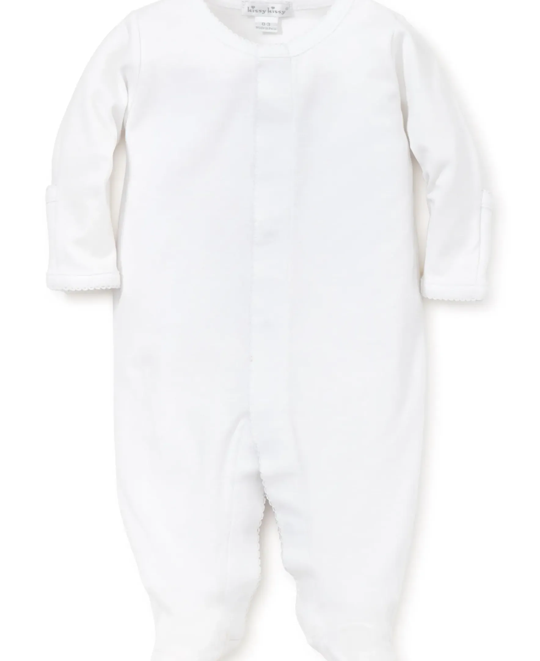 Kissy Kissy White Kissy Basics Footie NEW> Footies|White Basics