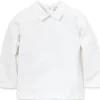 Kissy Kissy White Kissy Basics L/S Toddler Boys Collar Tee>Kids Tops|White Basics