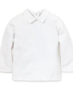 Kissy Kissy White Kissy Basics L/S Toddler Boys Collar Tee>Kids Tops|White Basics