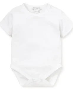 Kissy Kissy White Kissy Basics Short Sleeve Bodysuit> Bodysuits|White Basics
