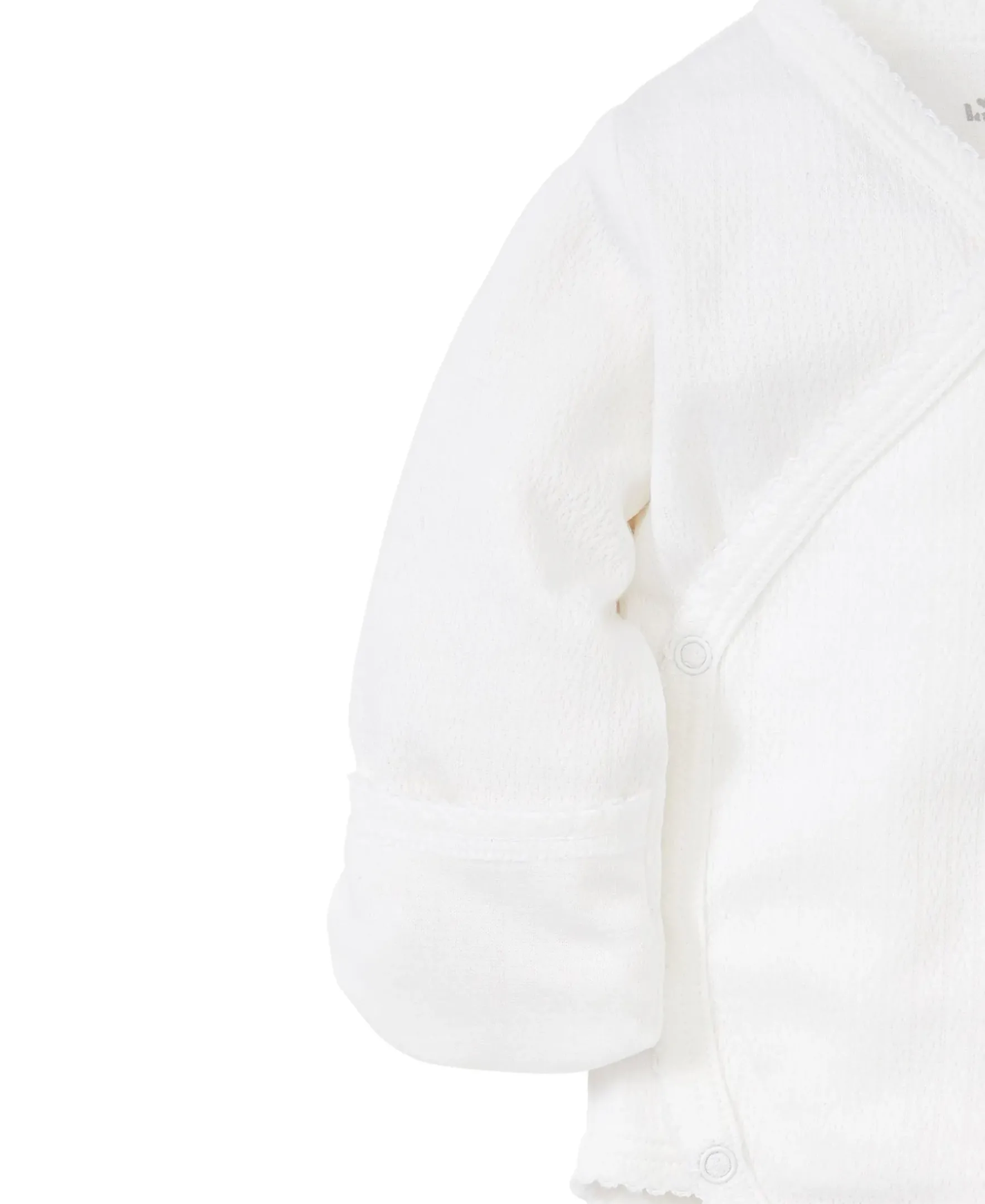 Kissy Kissy White Pointelle Long Sleeve Bodysuit> Bodysuits|White Basics