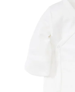 Kissy Kissy White Pointelle Long Sleeve Cross Tee> White Basics|Classic Collections