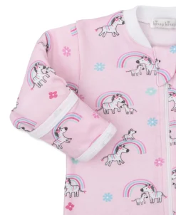 Kissy Kissy Zebras Summer Fun Zip Footie><noscript><img width=